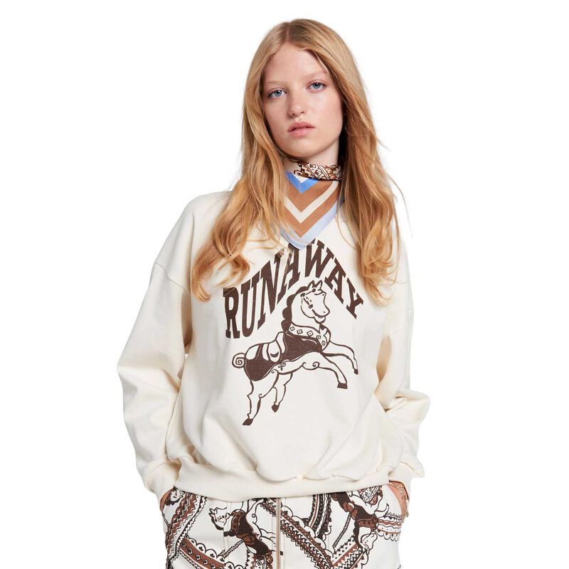 Karen Walker Runaway Carousel Organic Cotton Crewneck Sweatshirt image number 0